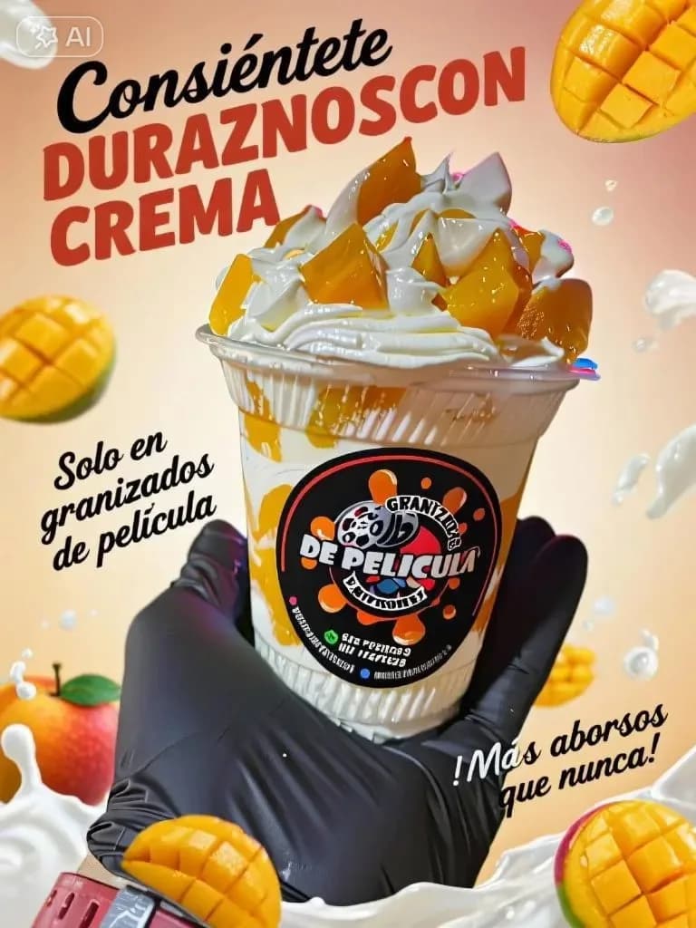 Duraznos con crema