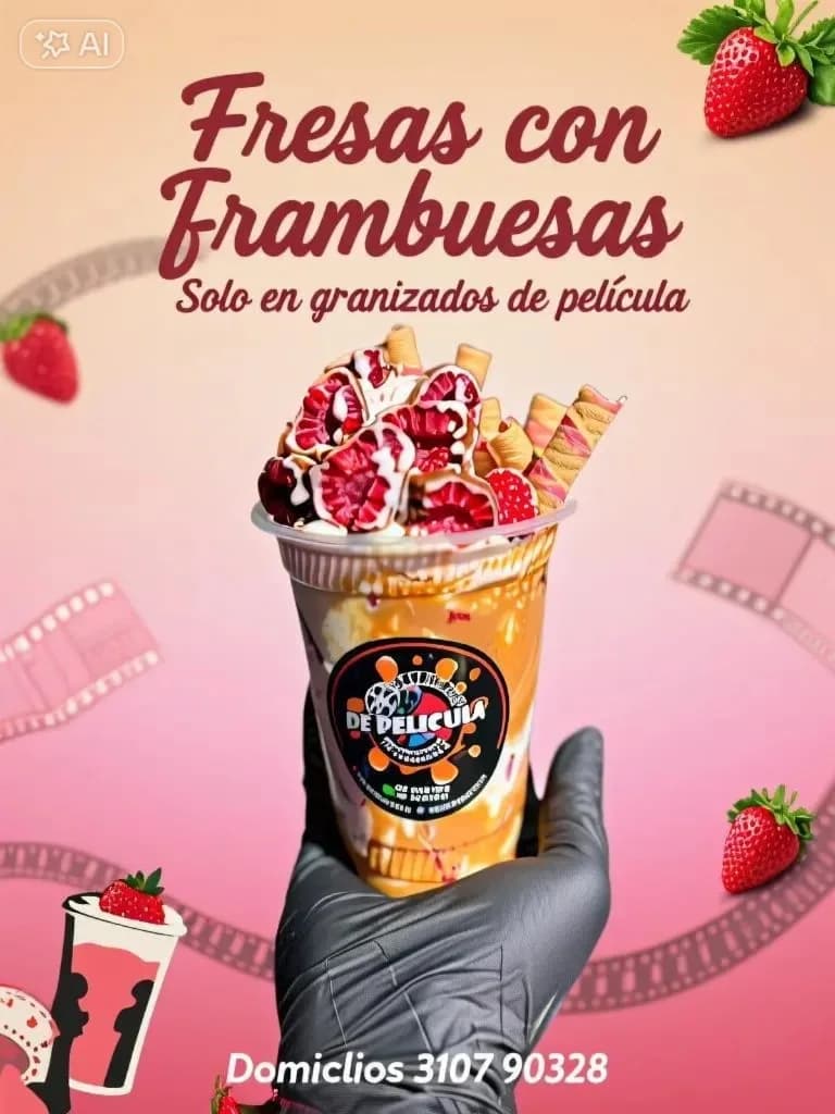 Fresas con frambuesa